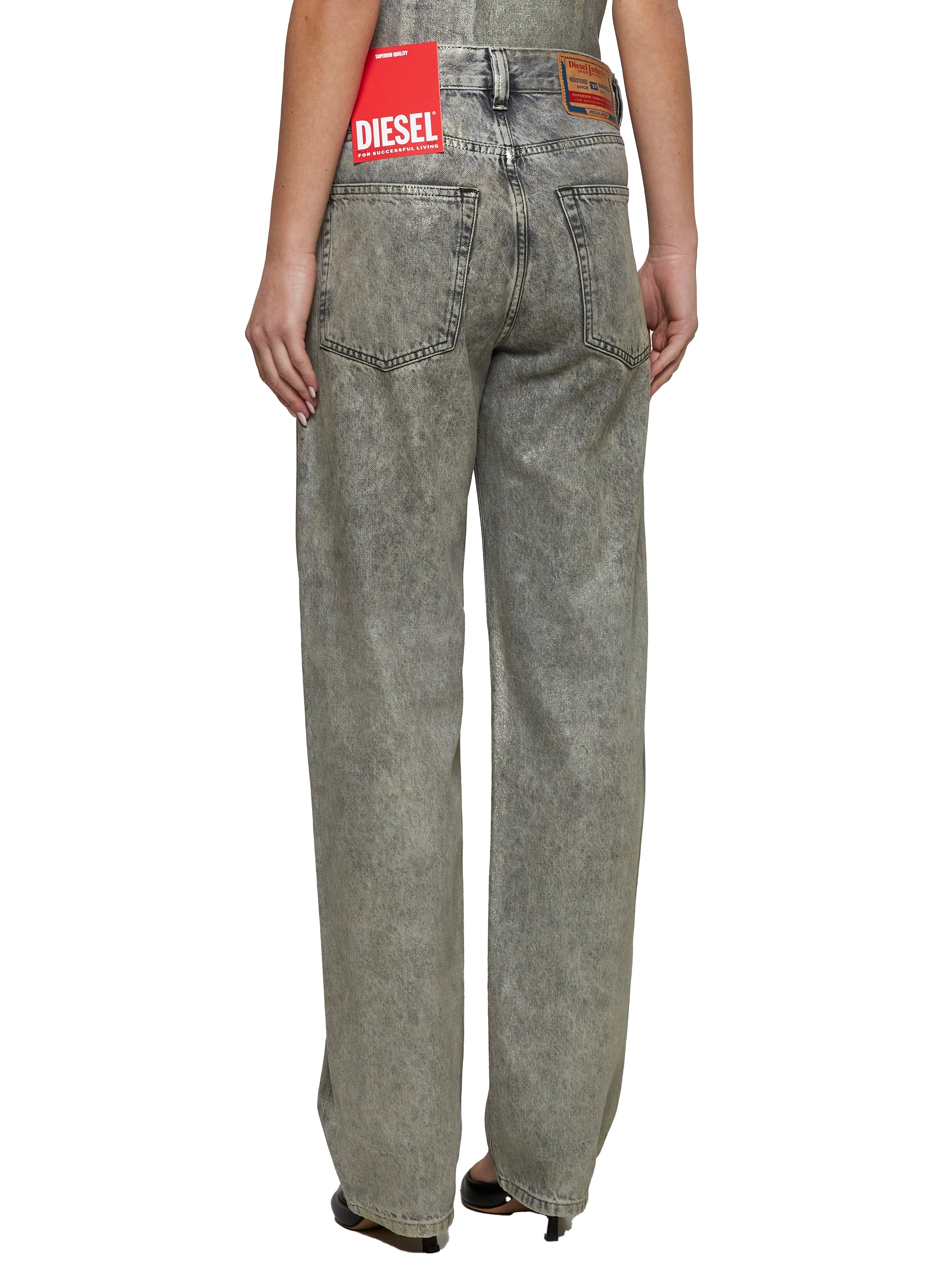 Diesel Women Grey Regular Jeans 1988 D-Ark 09L79 - 4