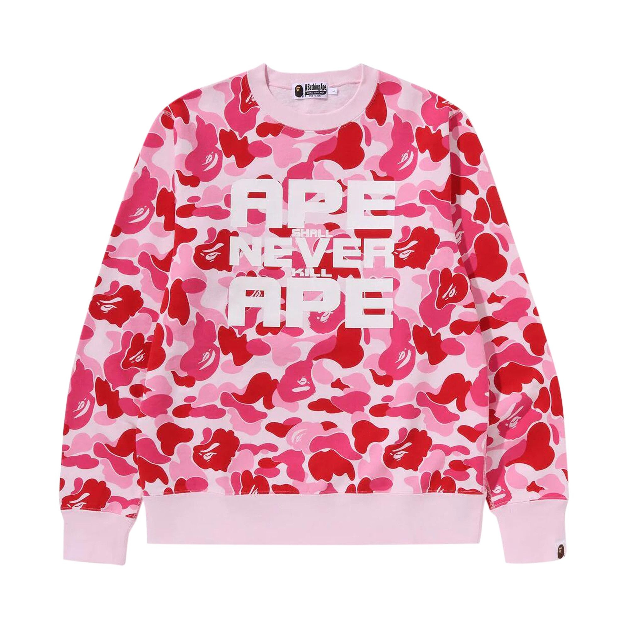 BAPE ABC Camo Asnka Crewneck 'Pink' - 1