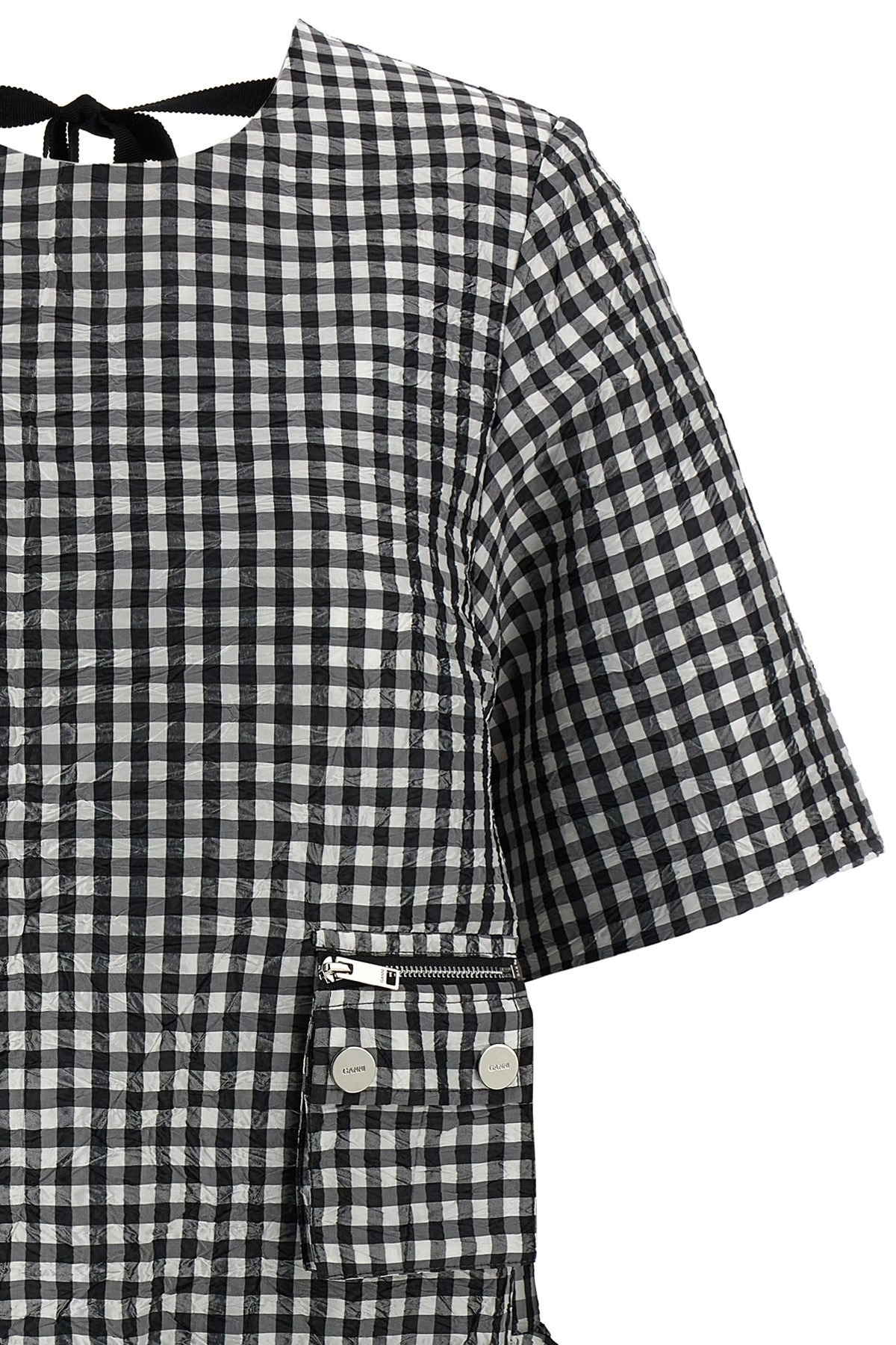 'Crinkled Check Mini' dress - 3