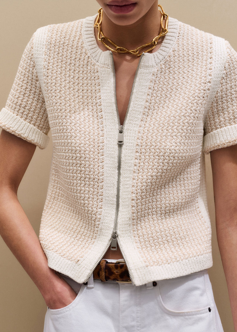 Double Zip Knit Tee 1