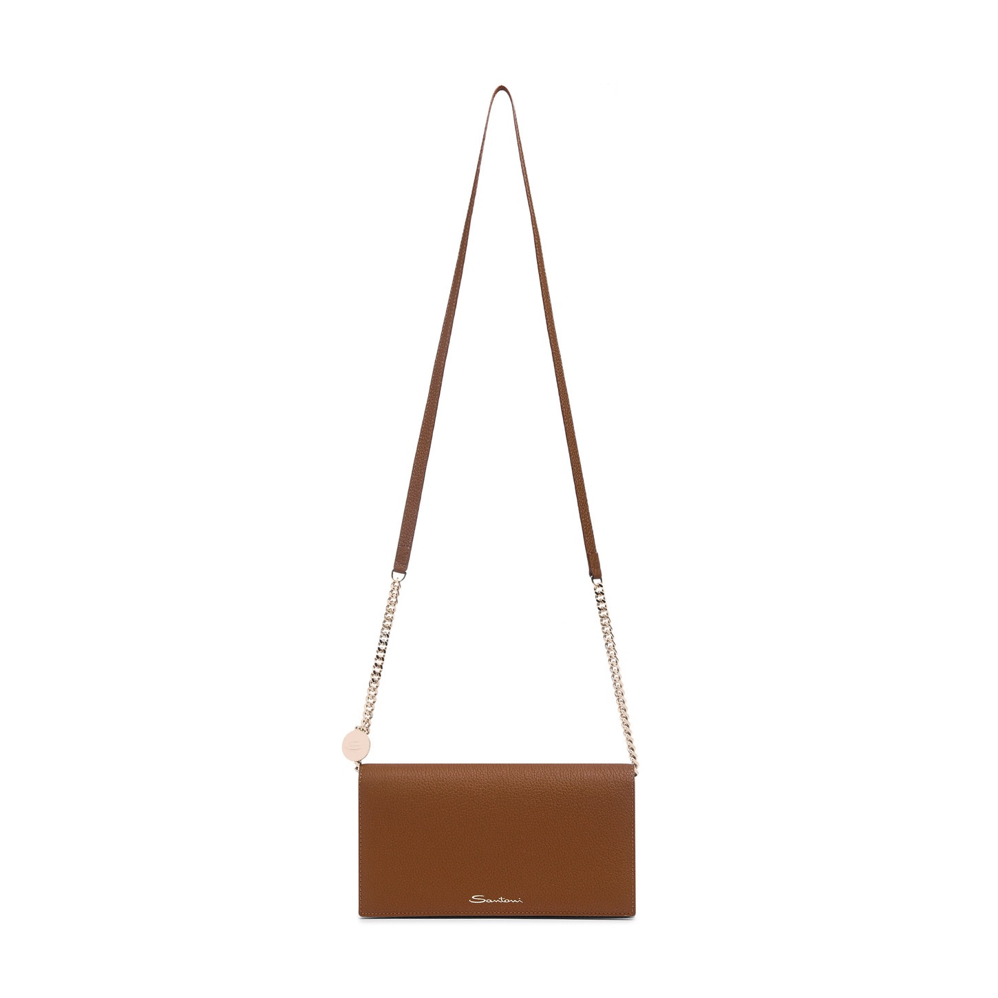 Light brown tumbled leather crossbody bag - 2