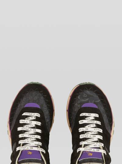 Etro LEATHER EARTHBEAT SNEAKERS WITH FLORAL DETAILS outlook