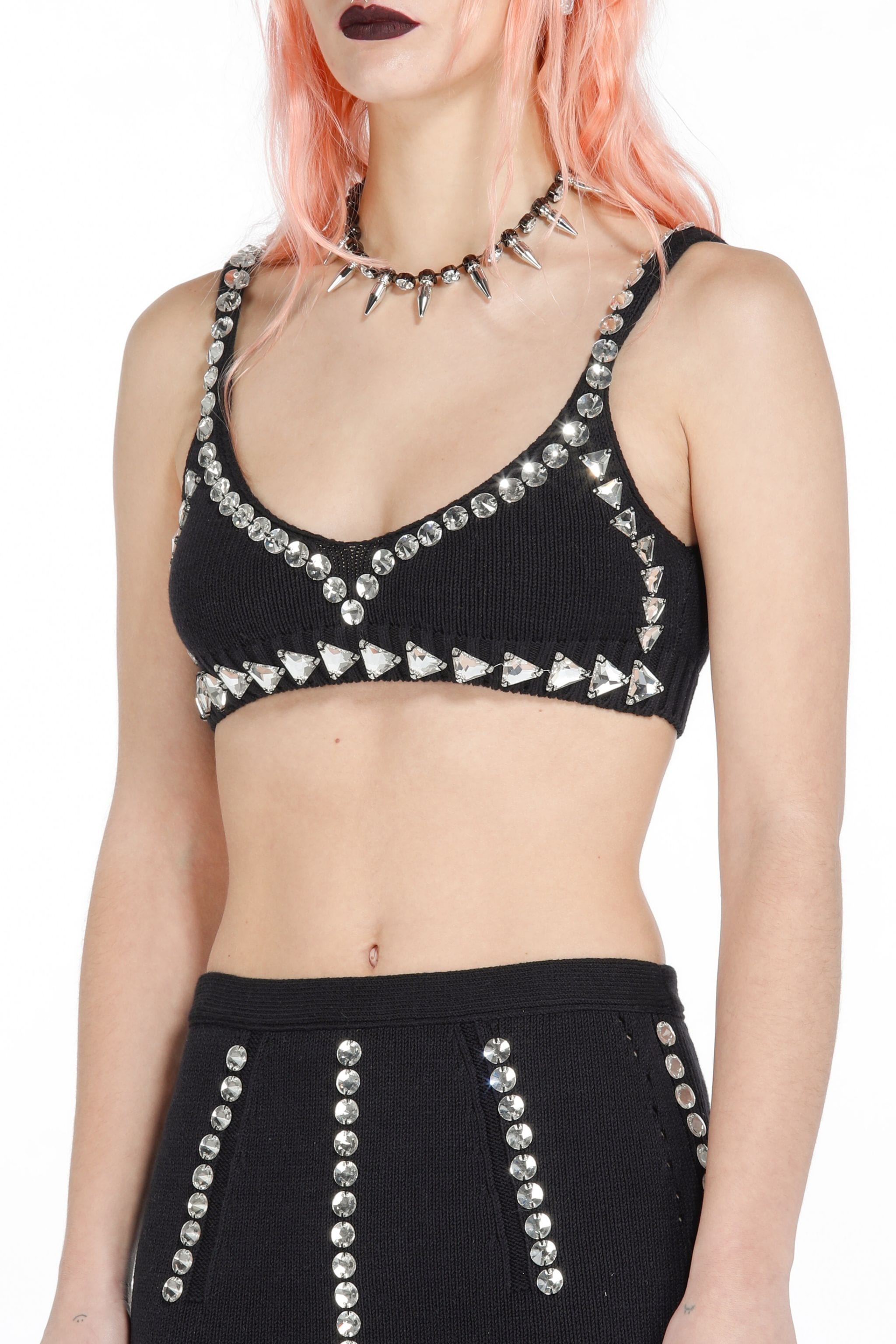 CRYSTAL-EMBELLISHED CROP TOP - 4