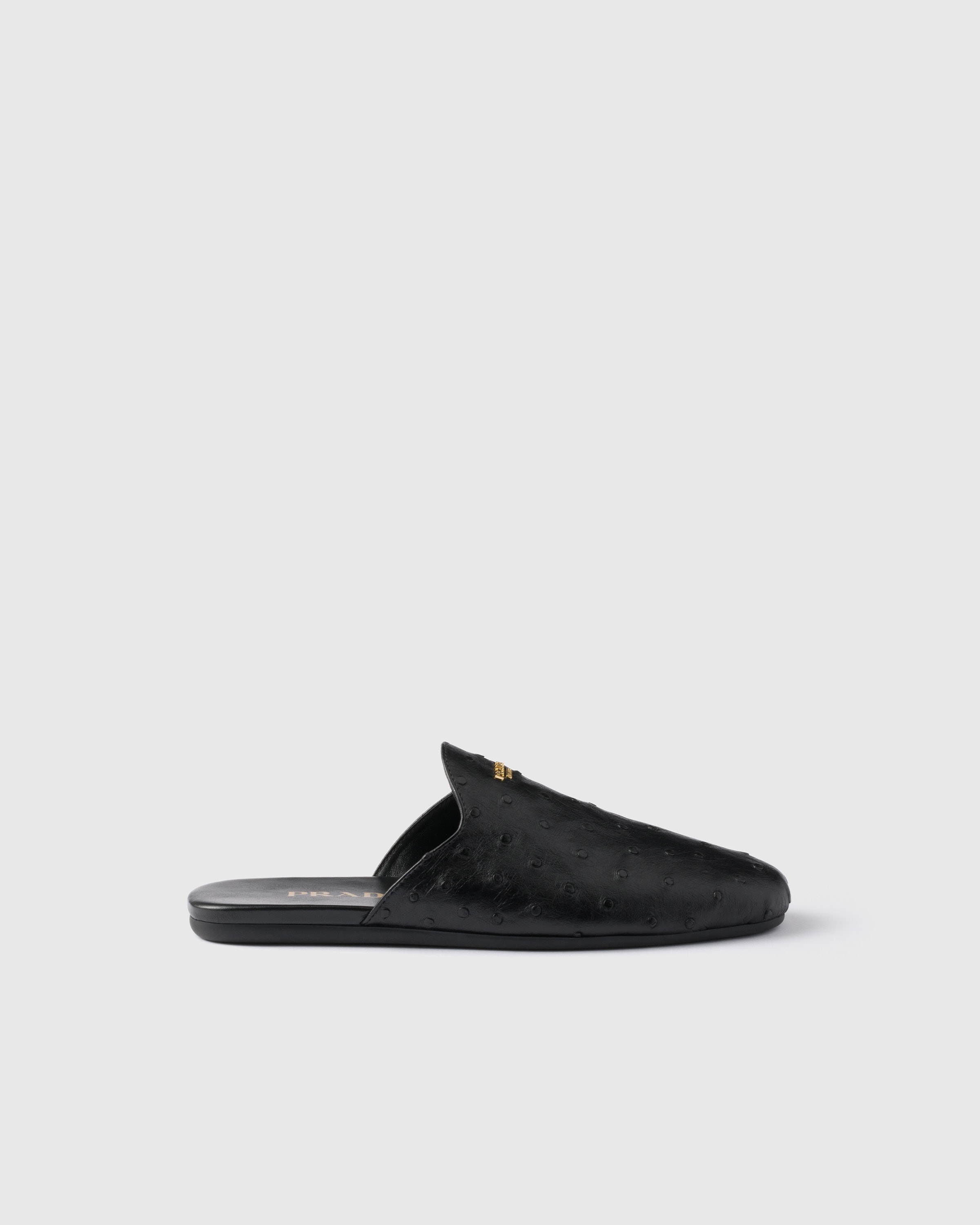 Ostrich leather mules - 2