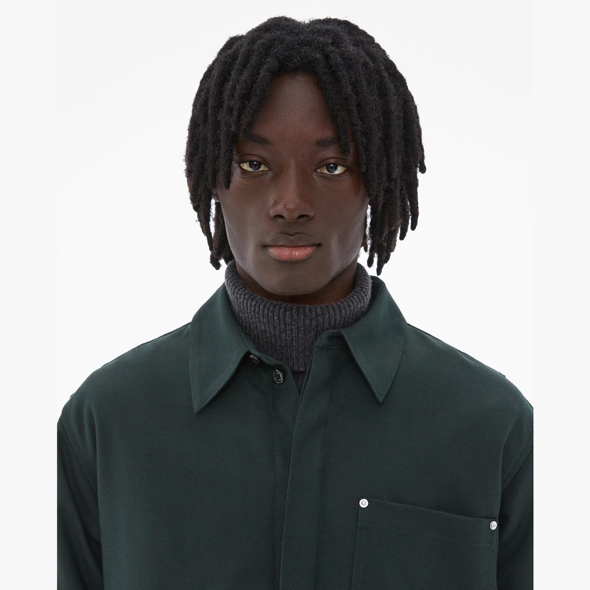 WOOL GABARDINE SHIRT JACKET - 7