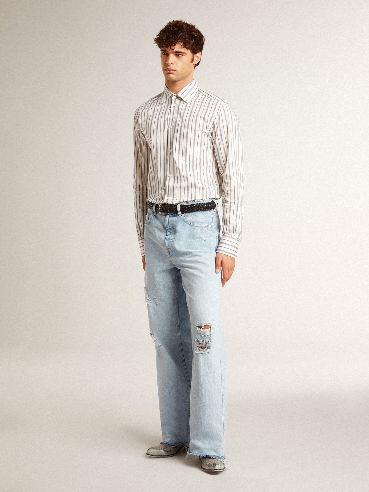 Men's pants in lived-in effect denim - 4