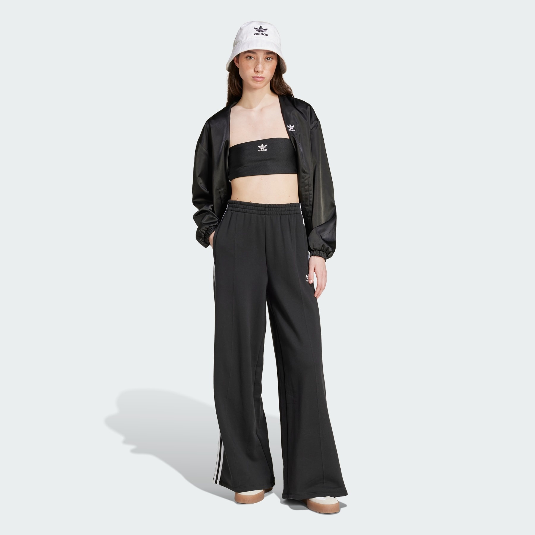Adidasパンツ☆Adicolor 3-Stripes Loose French Terry Wide Leg adidas Adicolor 3-Stripes Loose French Terry Wide Leg Pants