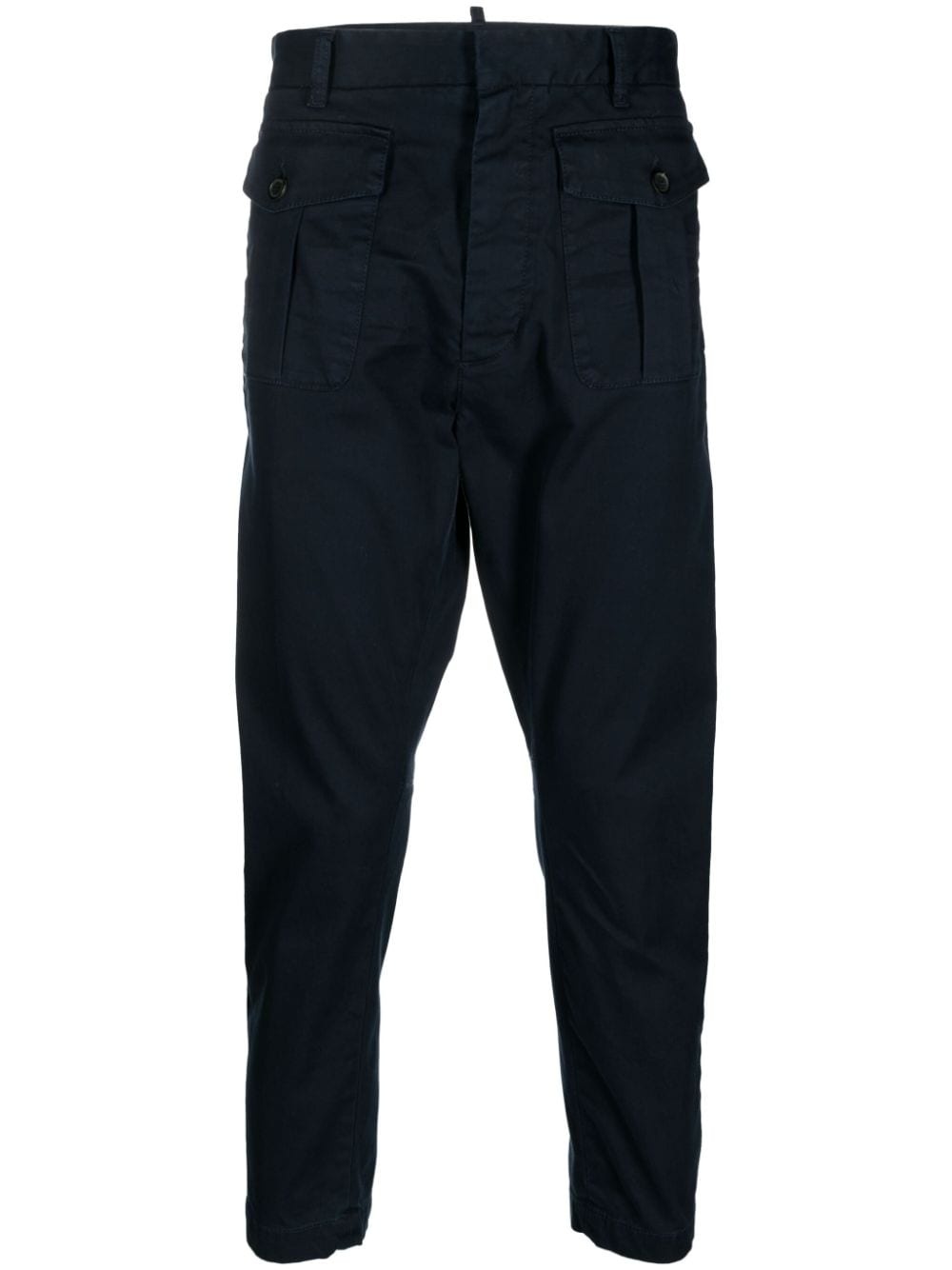 slim-cut cargo trousers - 1