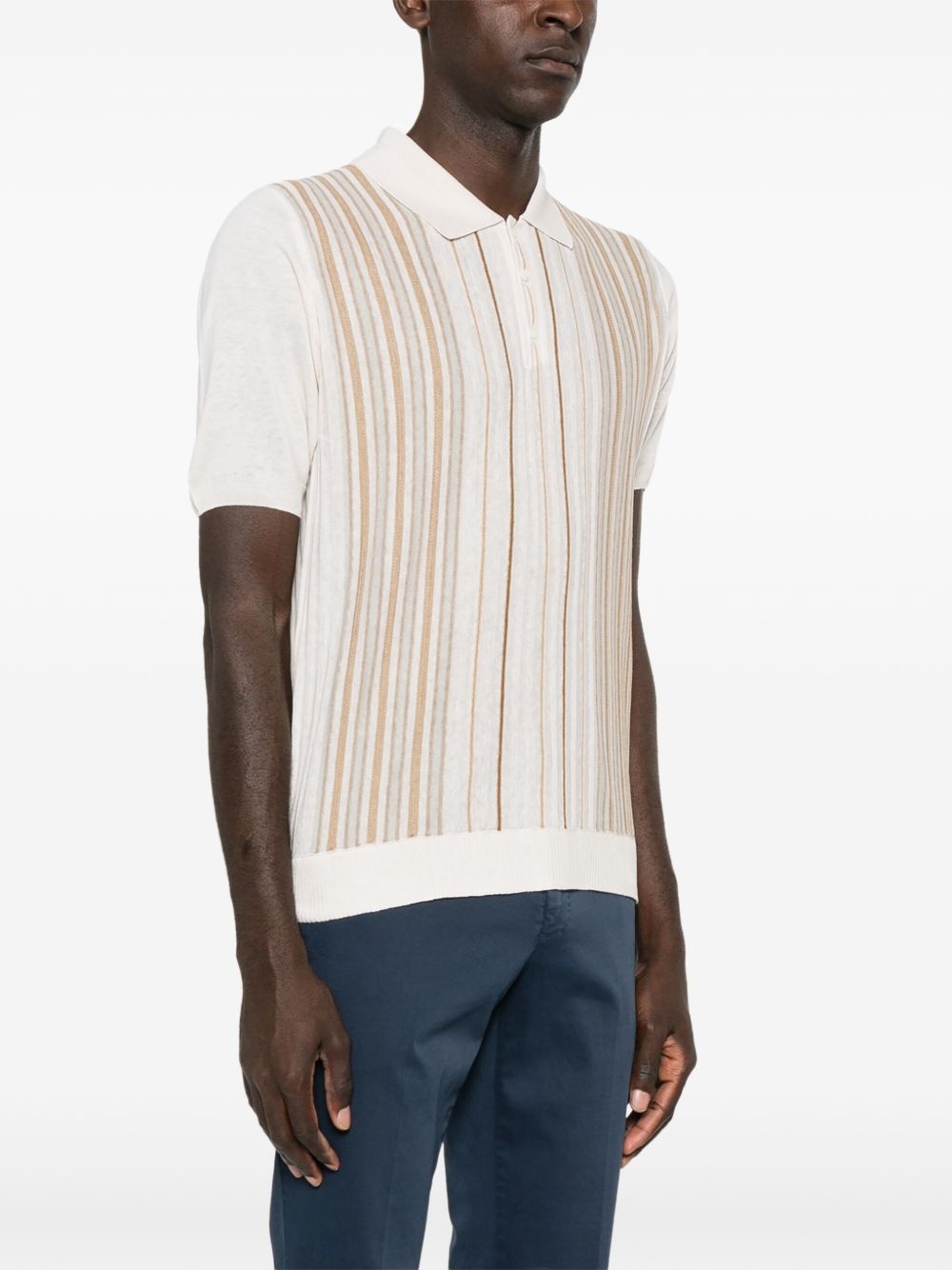 striped polo shirt - 3