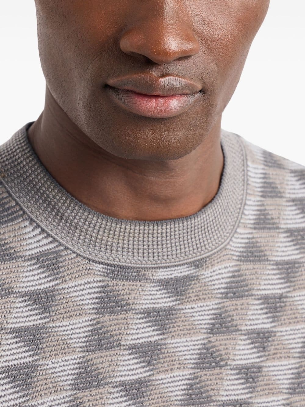 geometric-jacquard wool jumper - 5