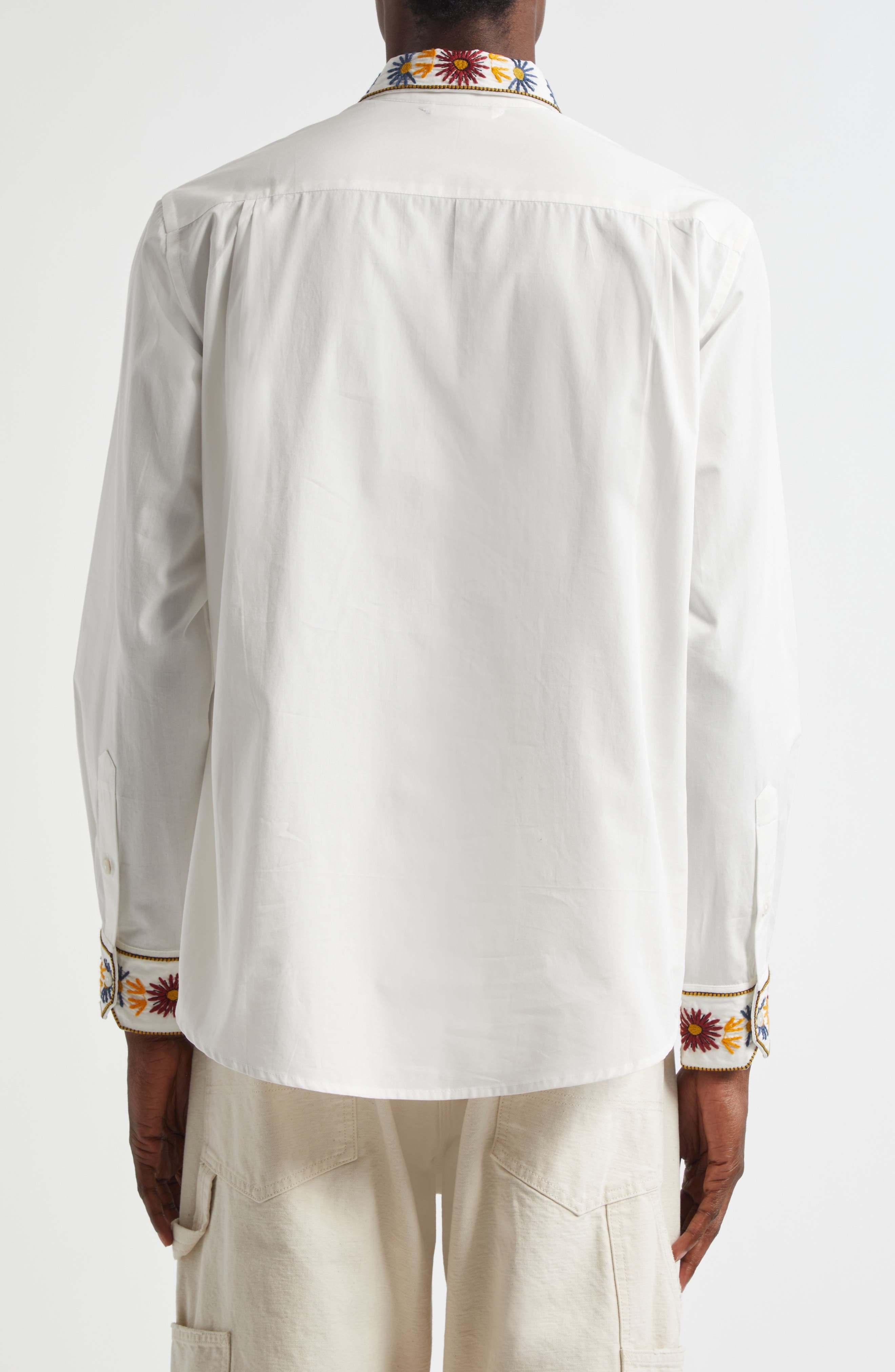 Bode Candyfloss Cotton Button-Up Shirt in White Multi at Nordstrom - 2
