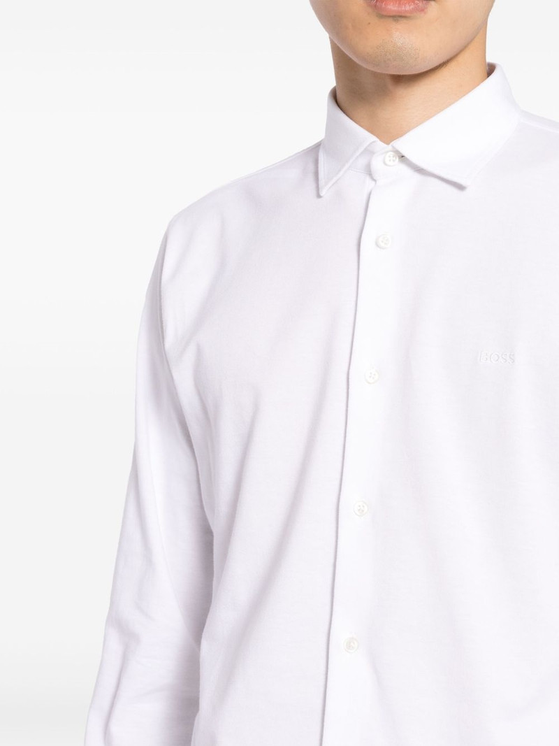 embroidered-logo shirt 5