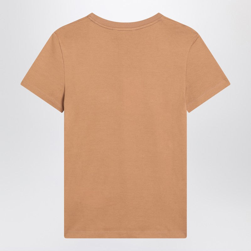 Max Mara Camel-Coloured T-Shirt In Cotton Women - 2