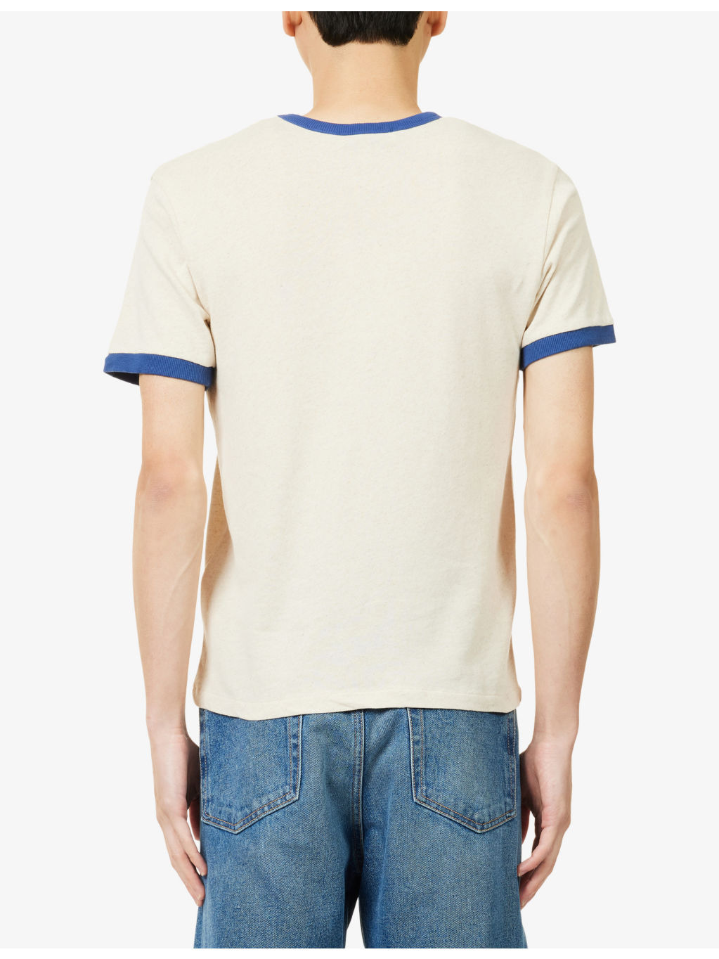 Ringer Short-Sleeve Cotton Blend T-Shirt - 4