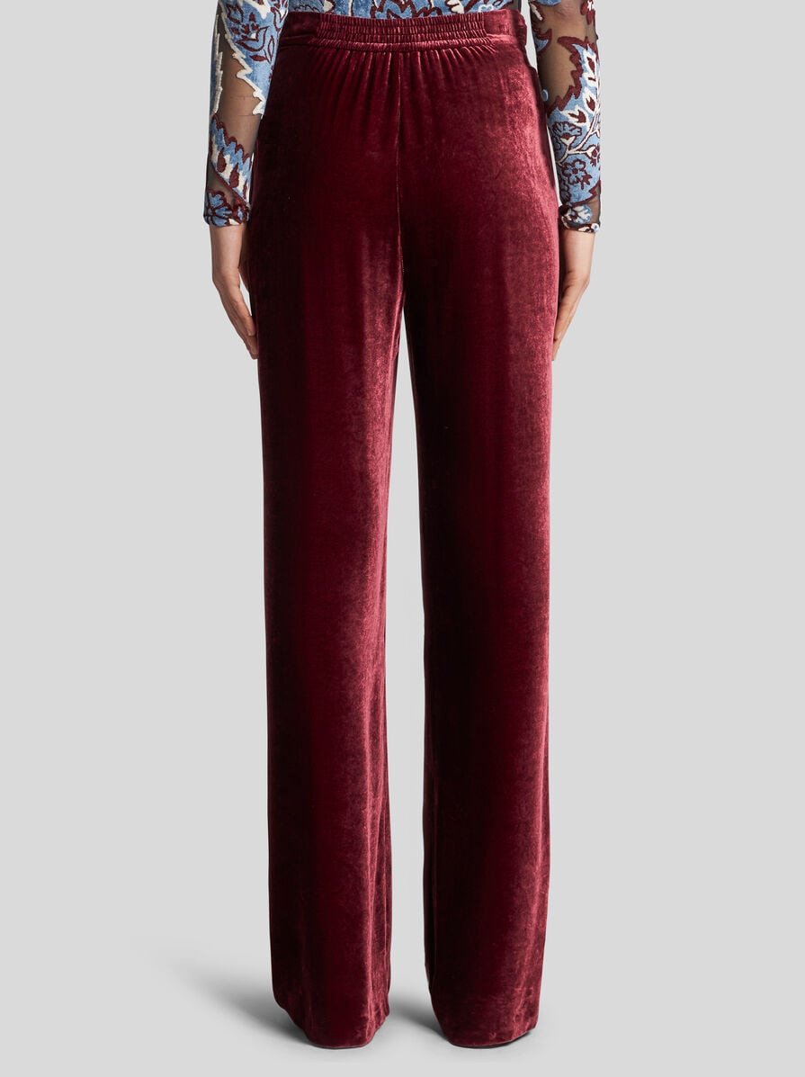 VELVET PALAZZO TROUSERS - 5