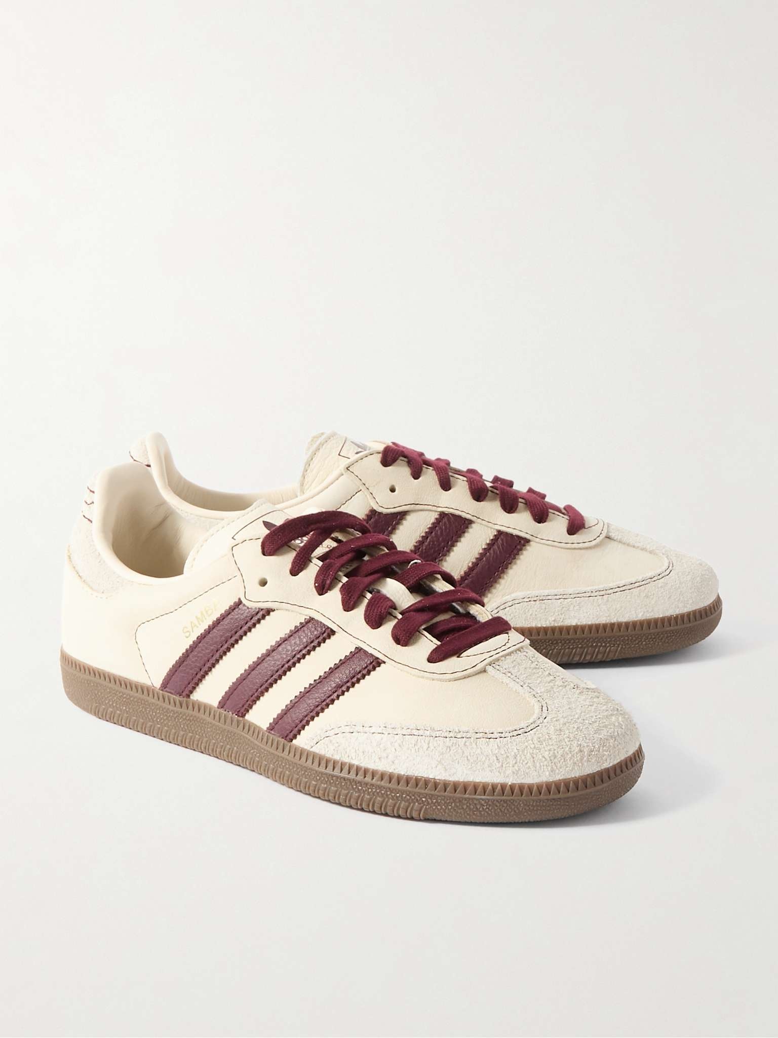 Samba OG Suede-Trimmed Leather Sneakers - 4