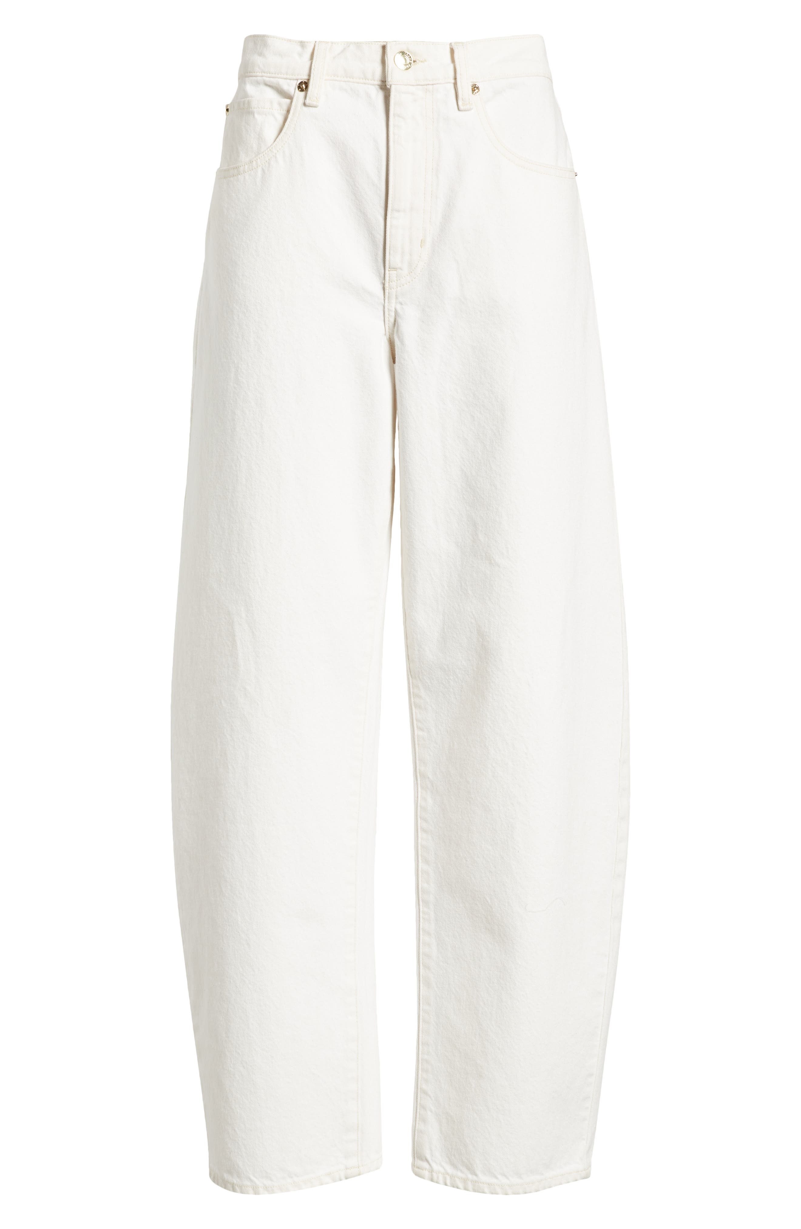 FRAME Low Slung Barrel Jeans in Au Natural Clean at Nordstrom - 5