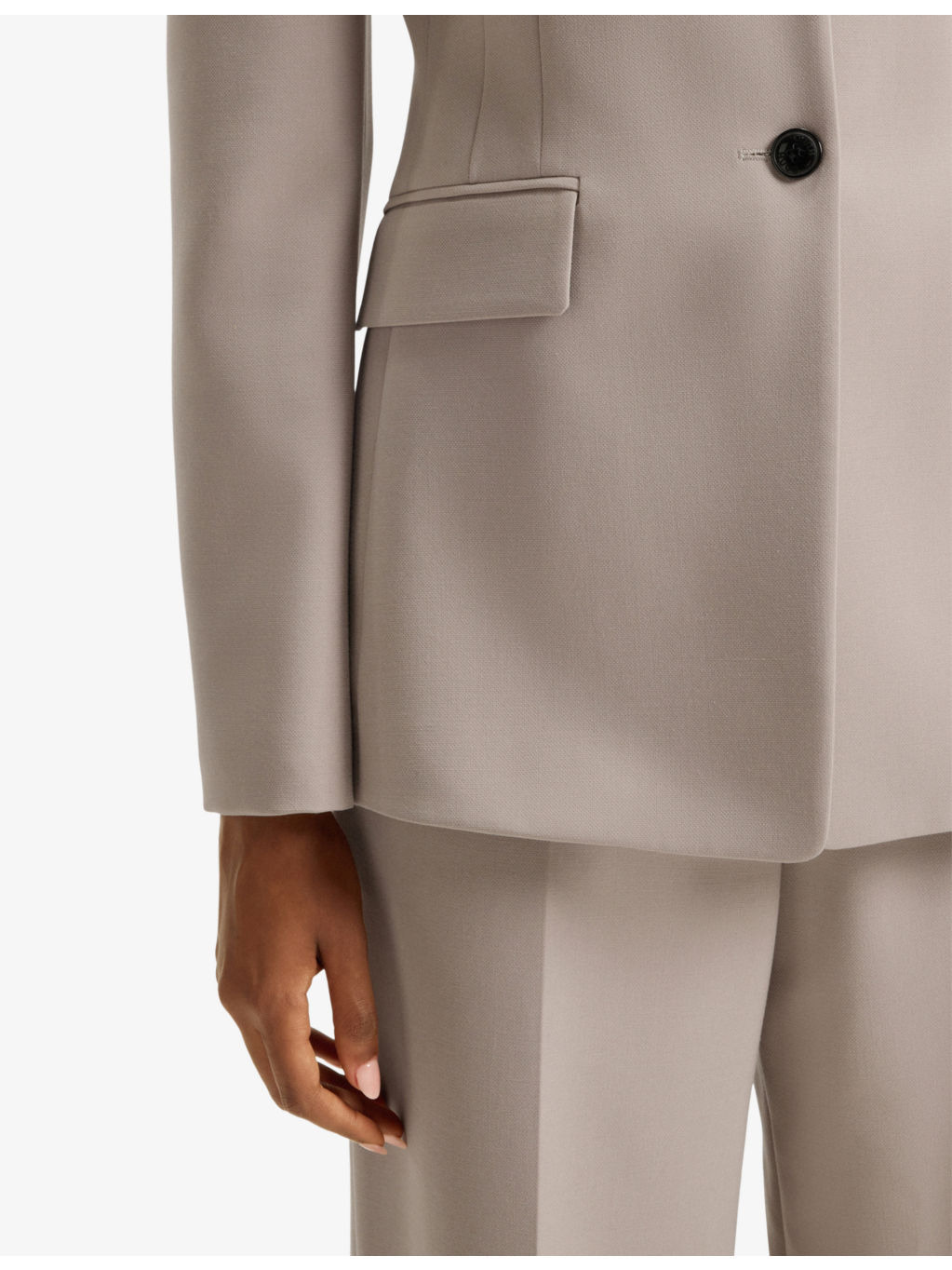 Single-Breasted Peak-Lapel Stretch-Woven Blazer - 5