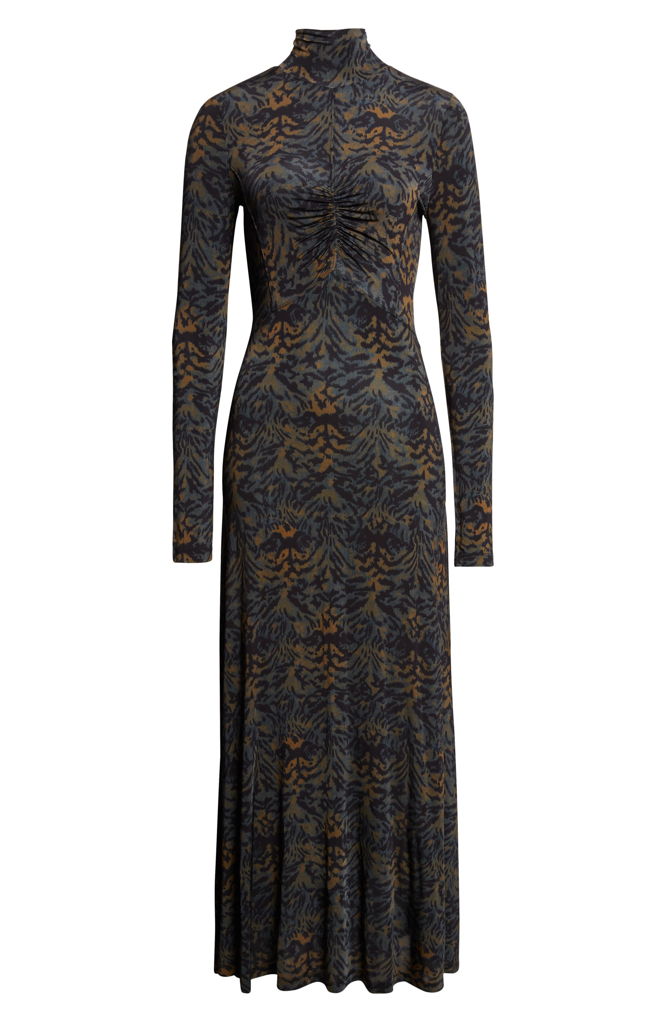 Ulla Johnson Koa Allover Print Long Sleeve Jersey Dress in Night Lily at Nordstrom - 5