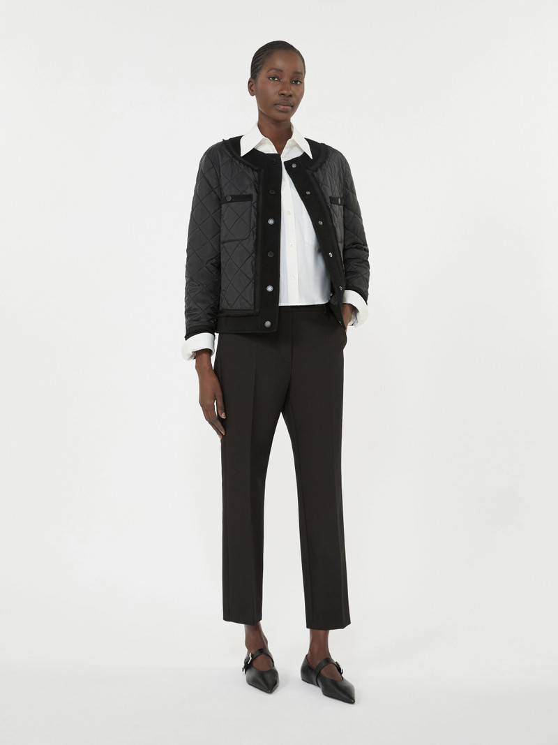 FERRO Padded cropped jacket in water-repellent canvas - BLACK 9