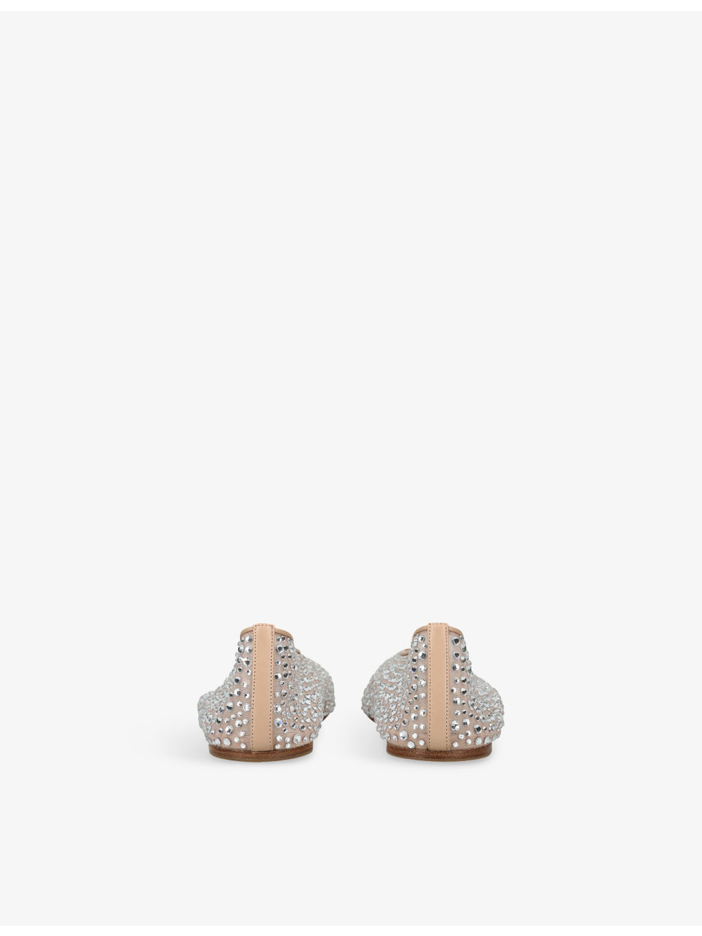 Luna Rhinestone-Embellished Mesh Ballet Flats - 4