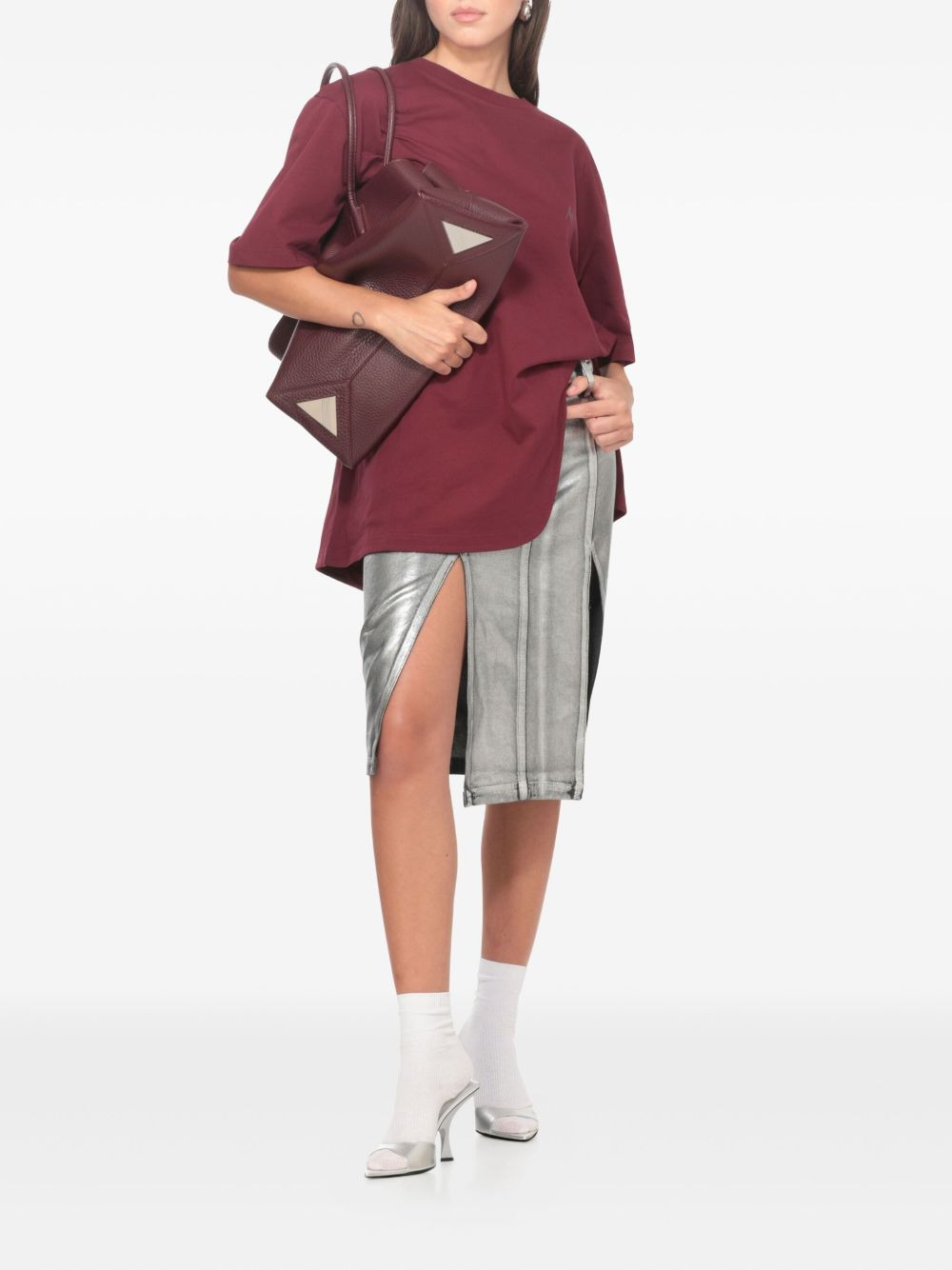 side-split T-shirt - 2