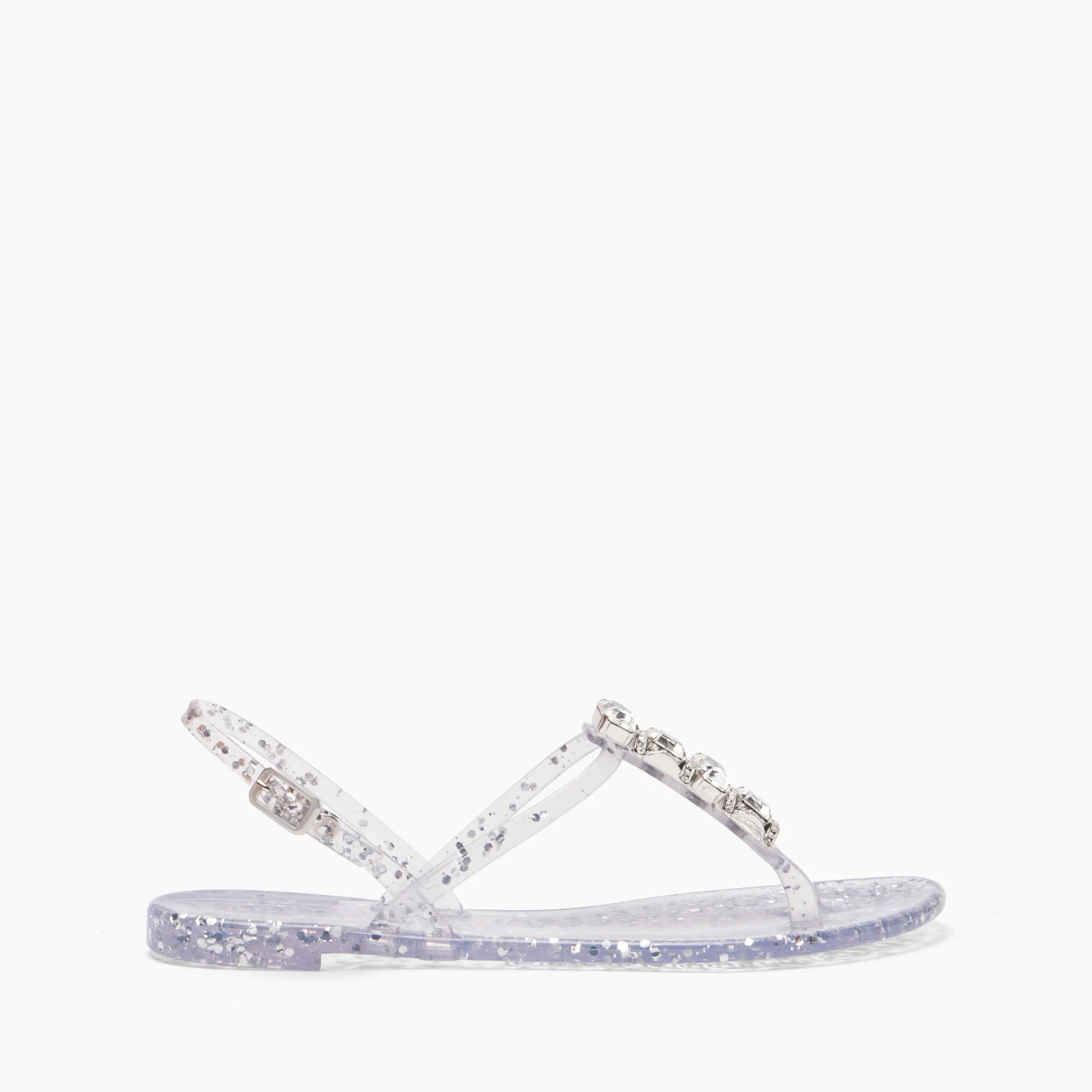 Jelly Glitter Decor Sandals - 1