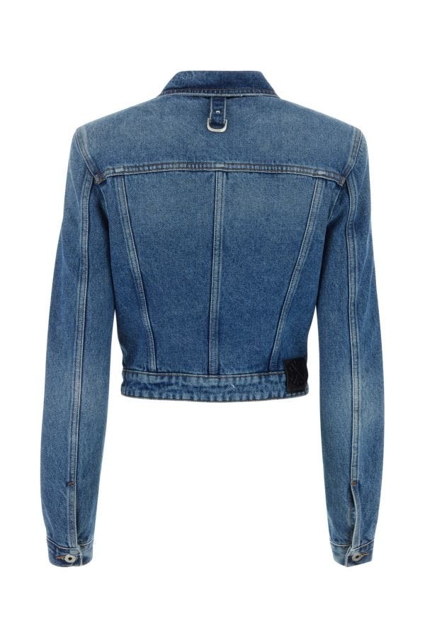 ジャケット Off-White FW23 Denim blazer (OWYE048F23DEN001 4500) Off-white Cargo Crop Denim Jacket In 4500 Blue No Color