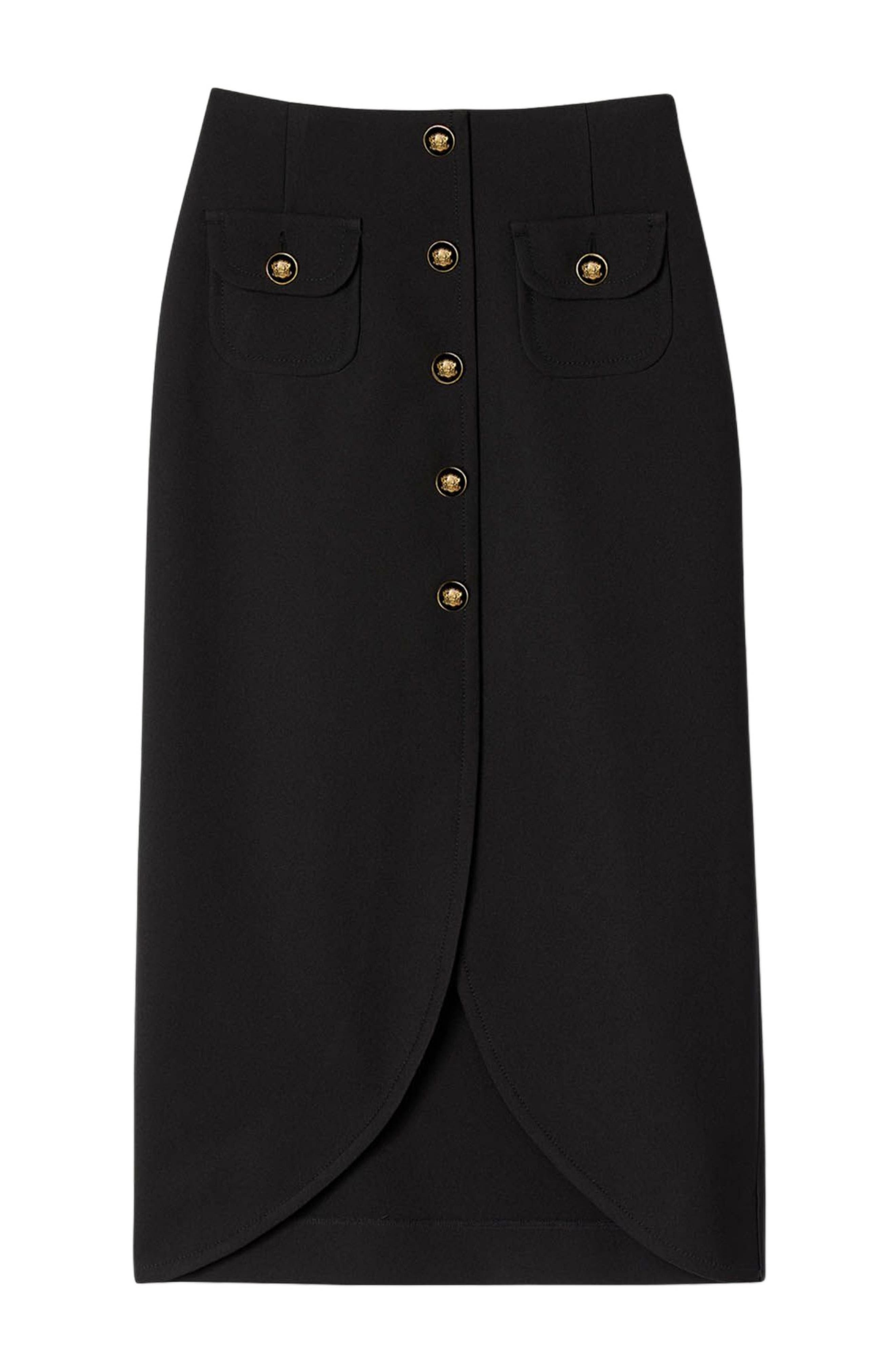 SANDRO Buttoned midi skirt in Black at Nordstrom - 5