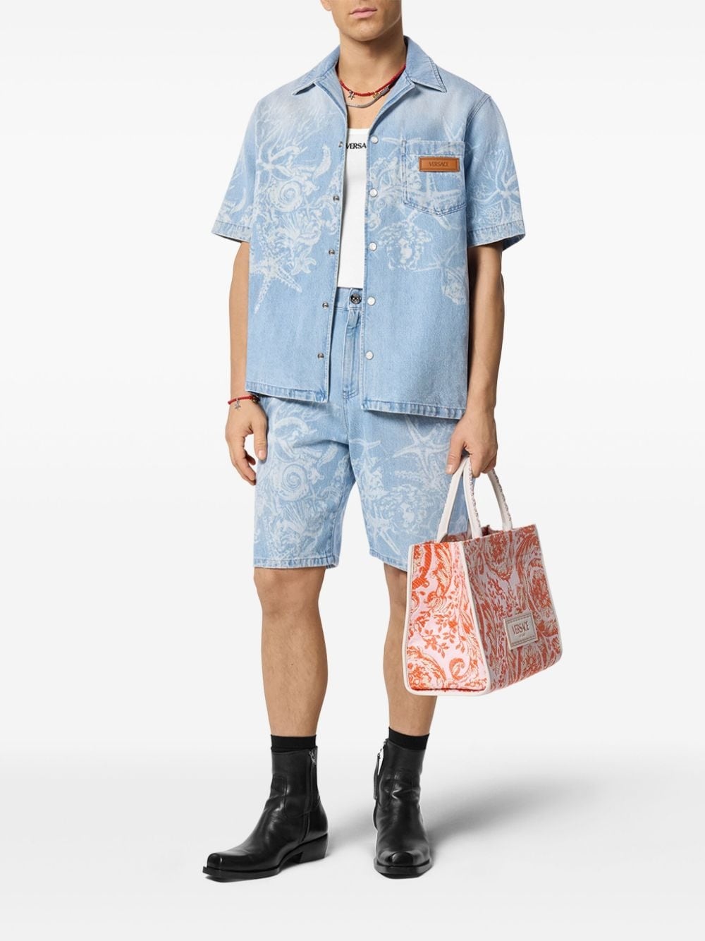 Barocco Sea denim shorts - 2