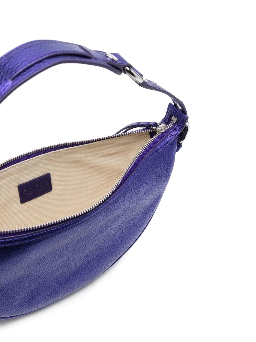 pebble-texture leather shoulder bag - 5