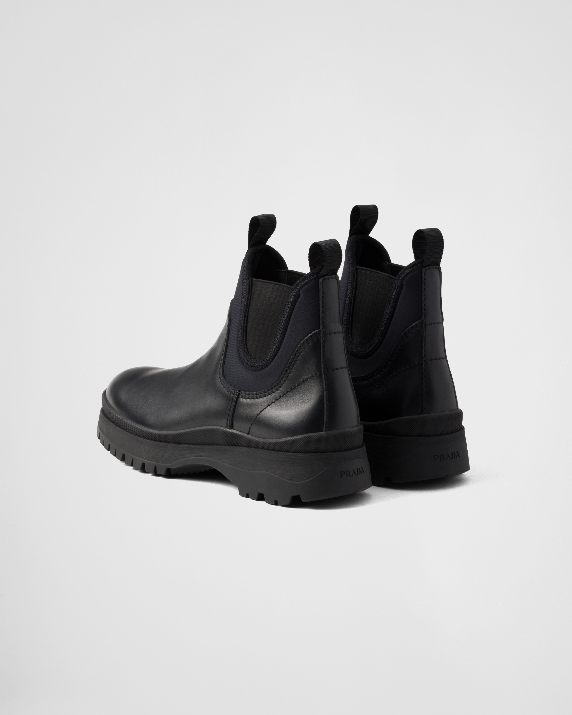 Leather and stretch fabric Chelsea boots - 5