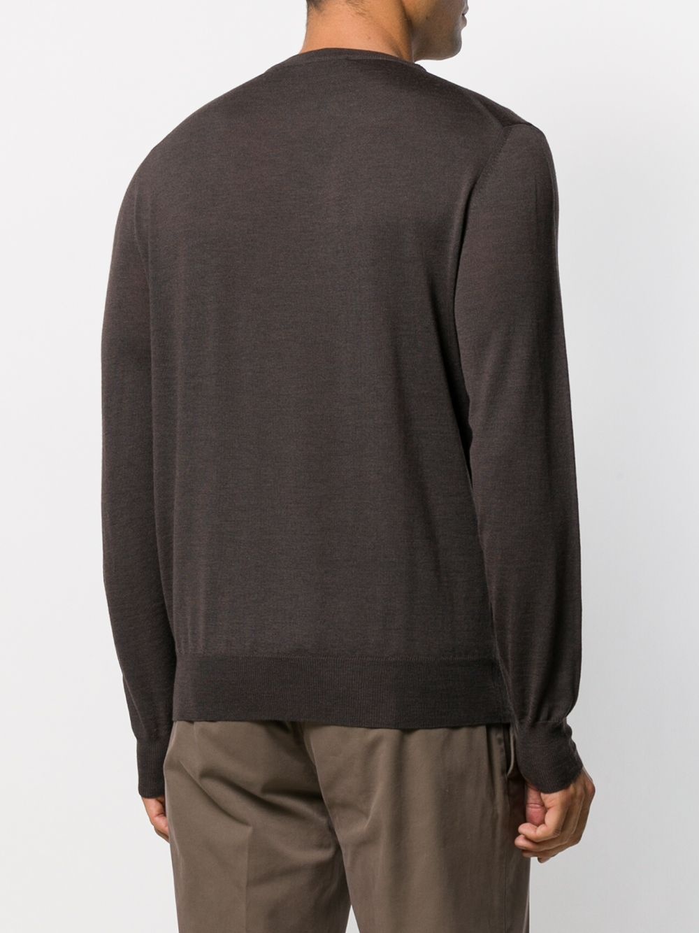 long-sleeve fitted sweater - 4