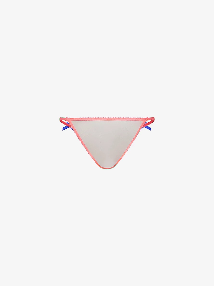 Lissa Embroidered Tulle Briefs - 5