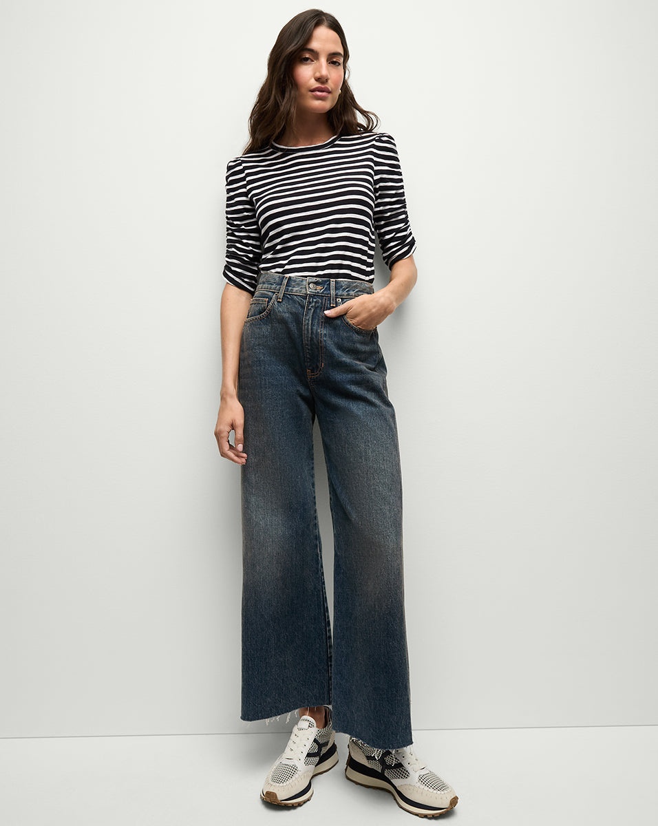 WALDORF RUCHED-SLEEVE TEE - 3