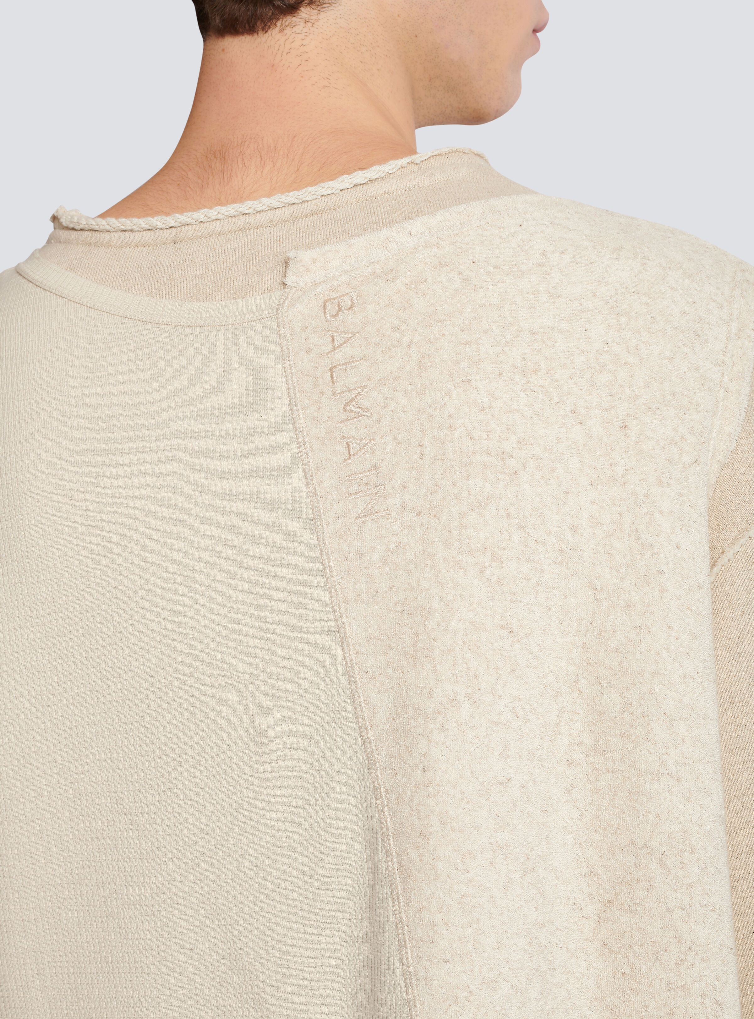 Long-sleeved multi-material T-shirt - 8