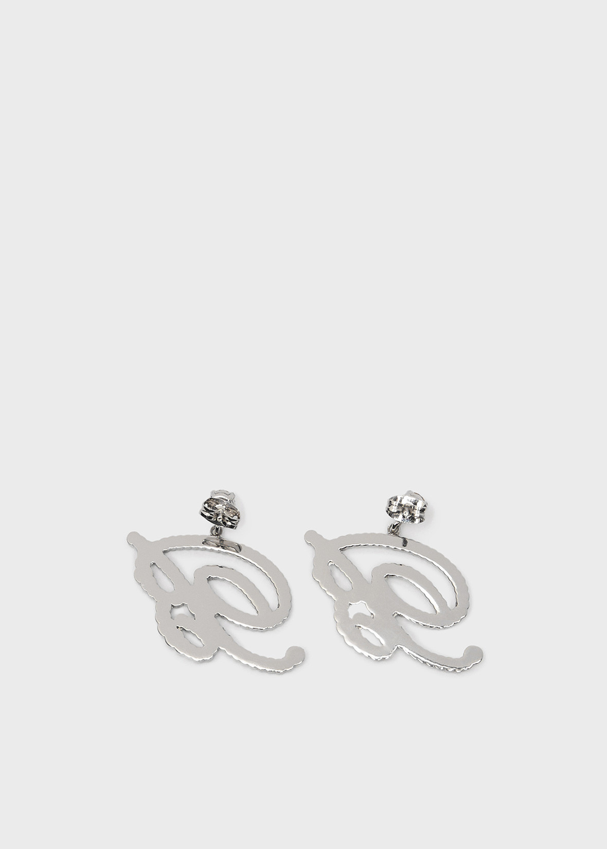 STUD EARRINGS WITH B MONOGRAM IN RHINESTONES - 3
