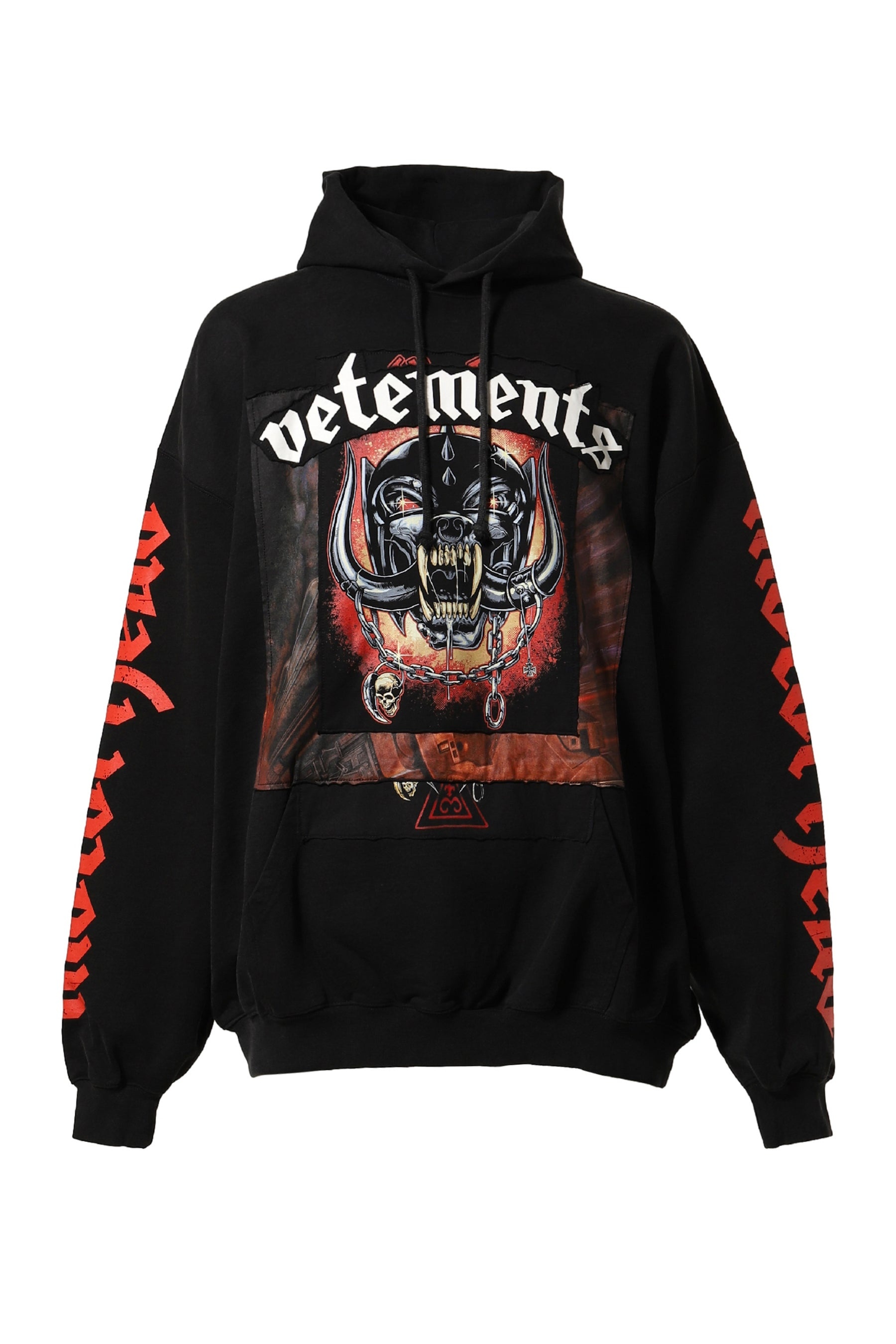 トップス VETEMENTS 24SS Motorhead Patch Hoodie Motorhead Patched Hoodie Black | The Webster