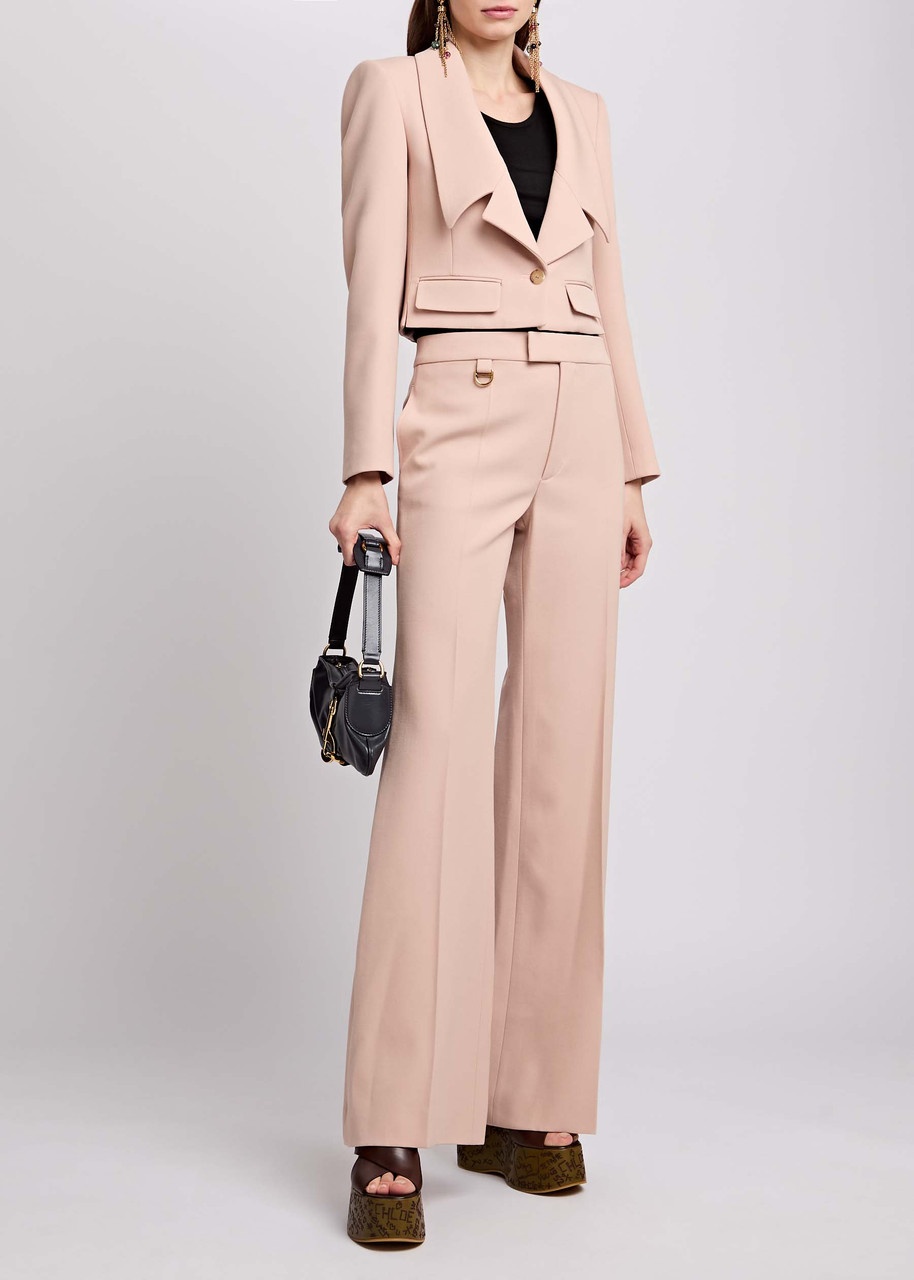 Chloe Wide-leg Wool Trousers - 4