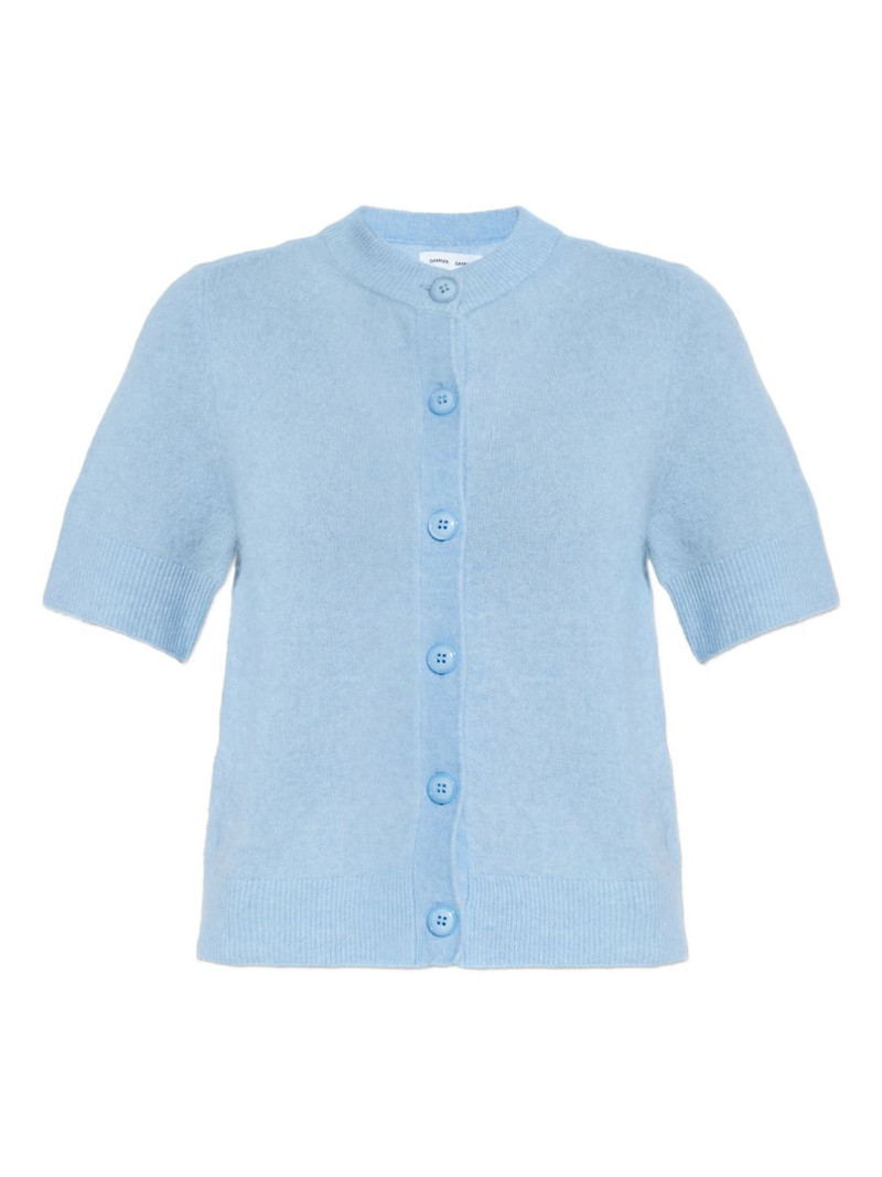 Sanoura button short-sleeve cardigan 1