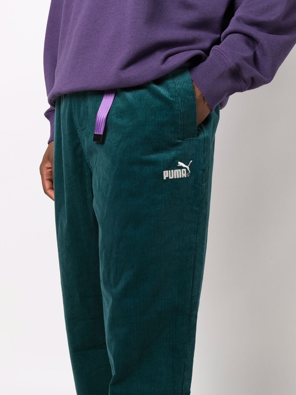 corduroy straight-leg trousers - 5