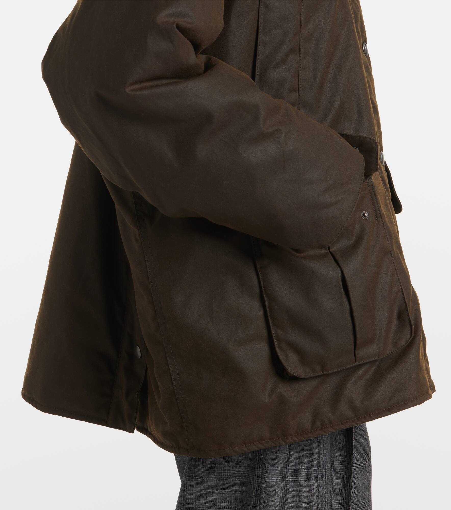 Waxed oversized canvas cotton jacket - 5