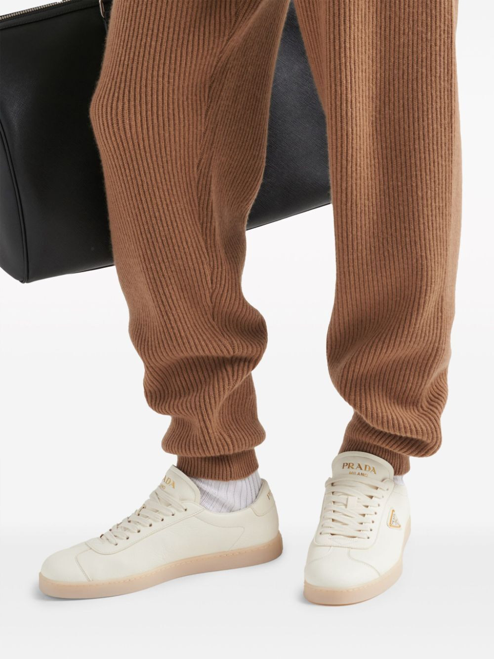 Prada Men Lane Grained Leather Sneakers - 2