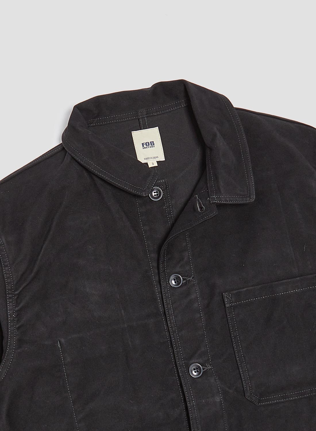FOB Factory French Moleskin Jacket Black - 2