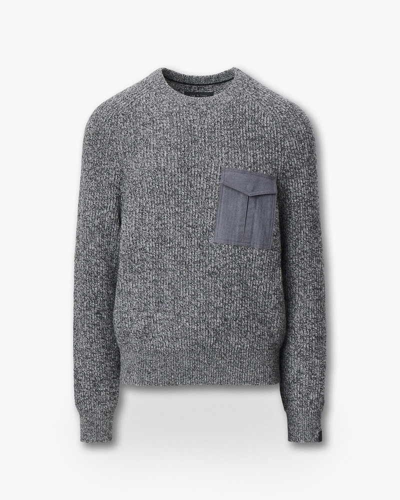 Walker Marled Mixed-Media Sweater 1