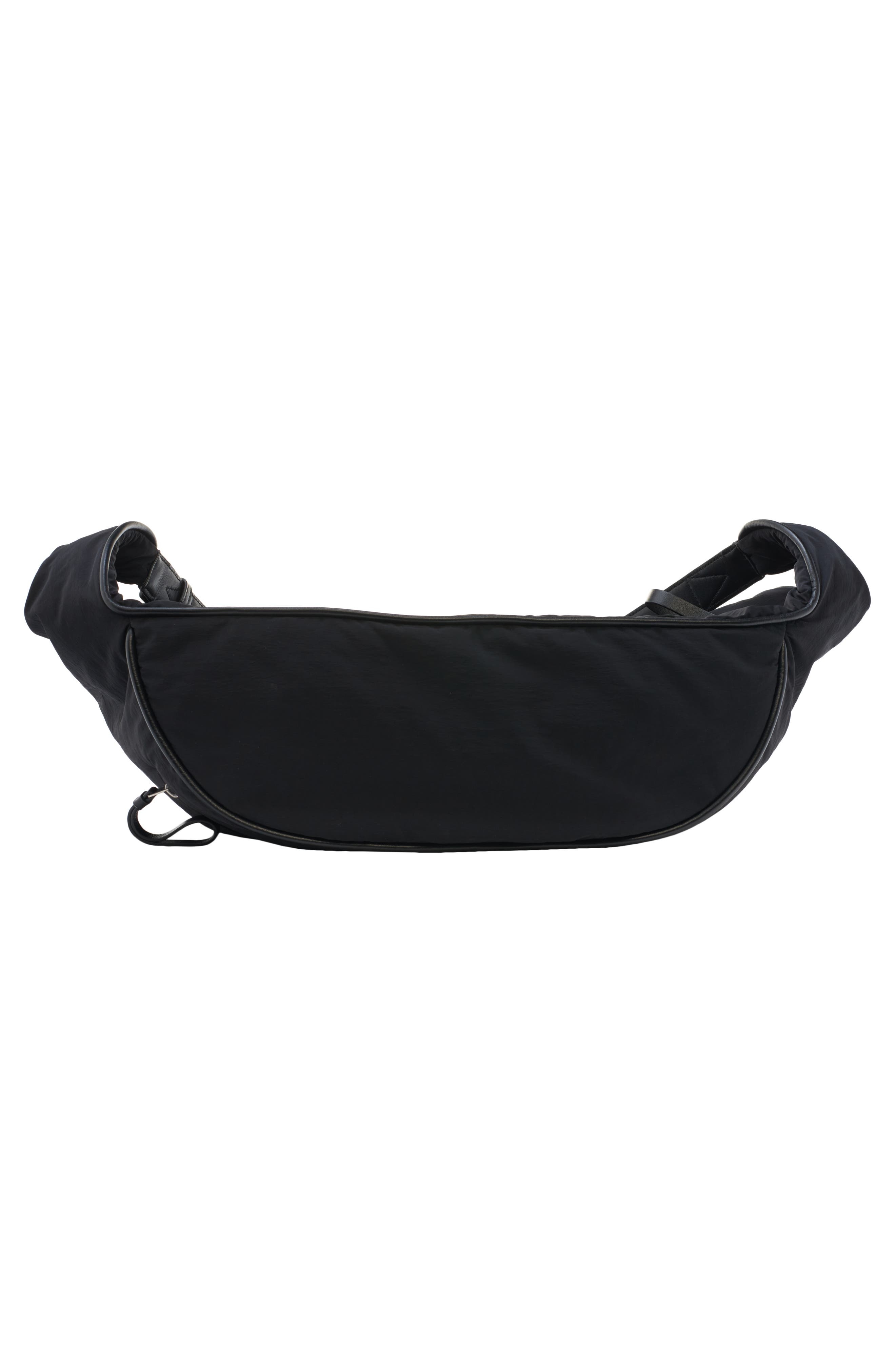 Bottega Veneta Large Nylon Belt Bag in 8803 Black/Silver at Nordstrom - 6