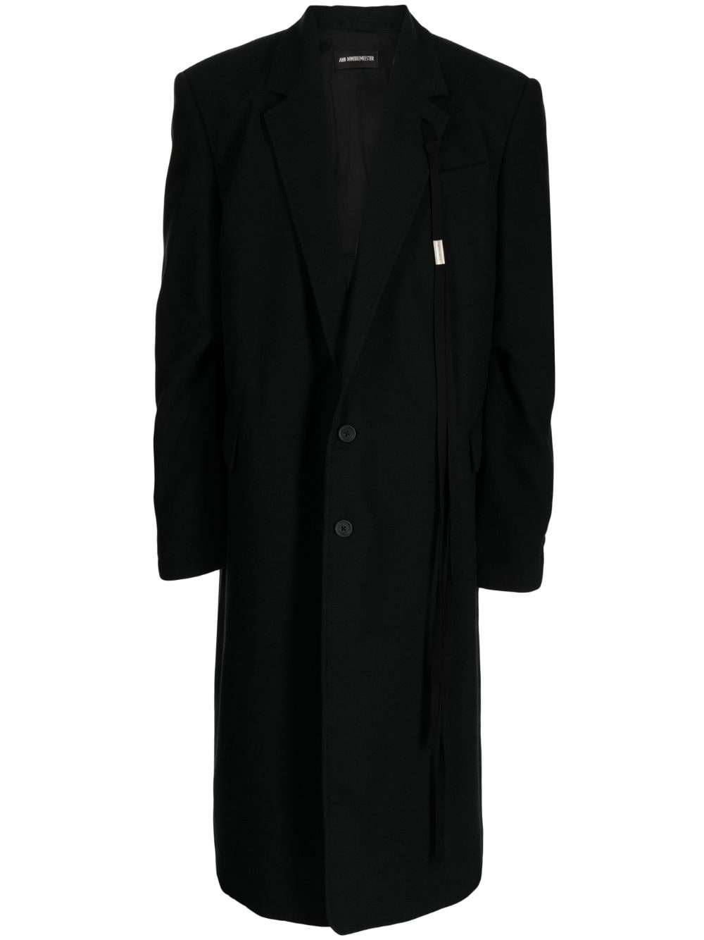 long tailored buttoned cotton coat - 1