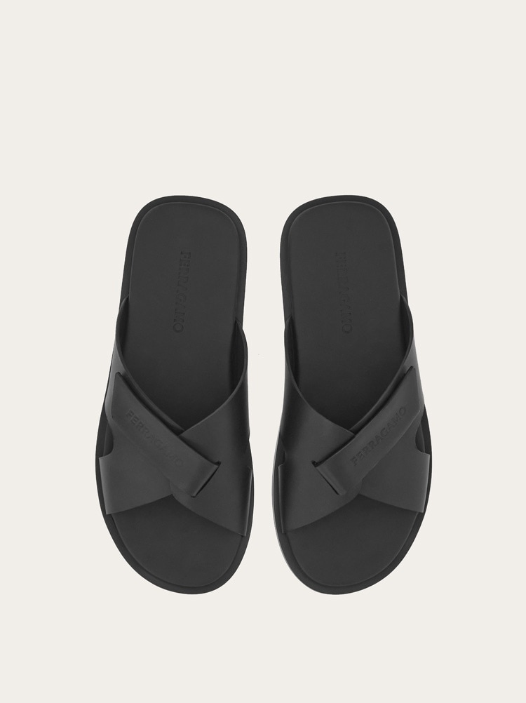DOUBLE STRAP SANDAL WITH SIGNATURE - 2