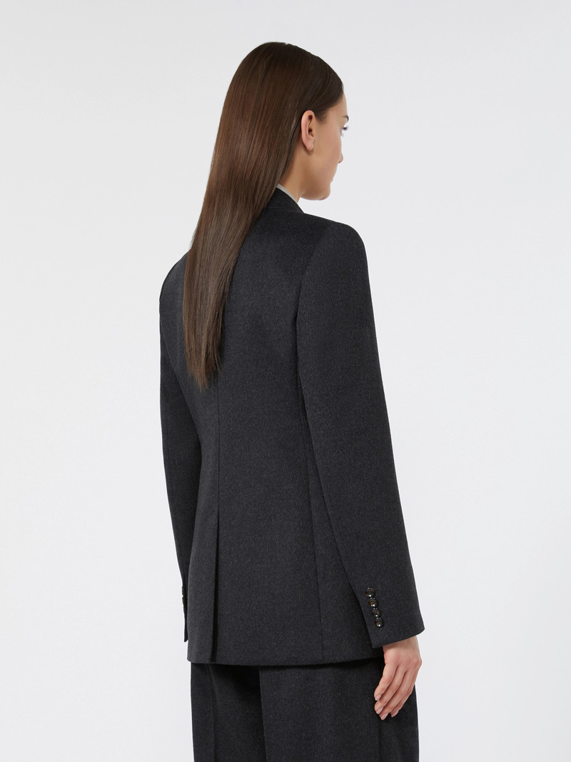 VOLPINO Single-breasted wool broadcloth blazer - DARK GREY 4