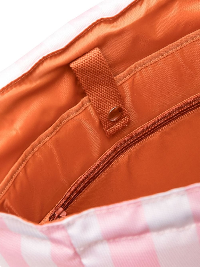 logo-print striped backpack 5